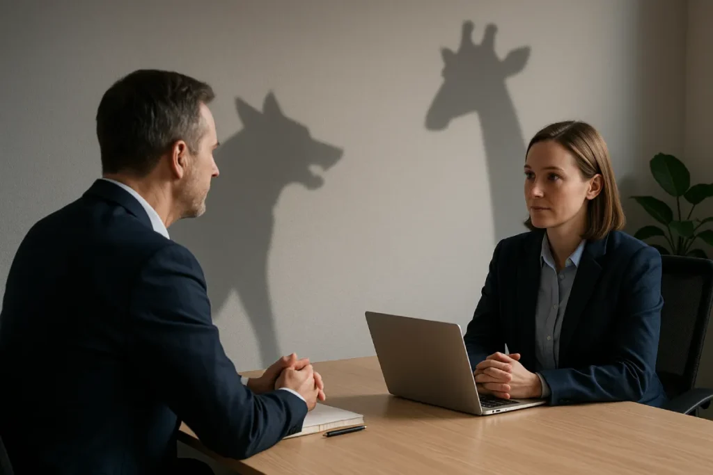 Les métaphores animales de Chacal et Girafe illustrent les modes de communication