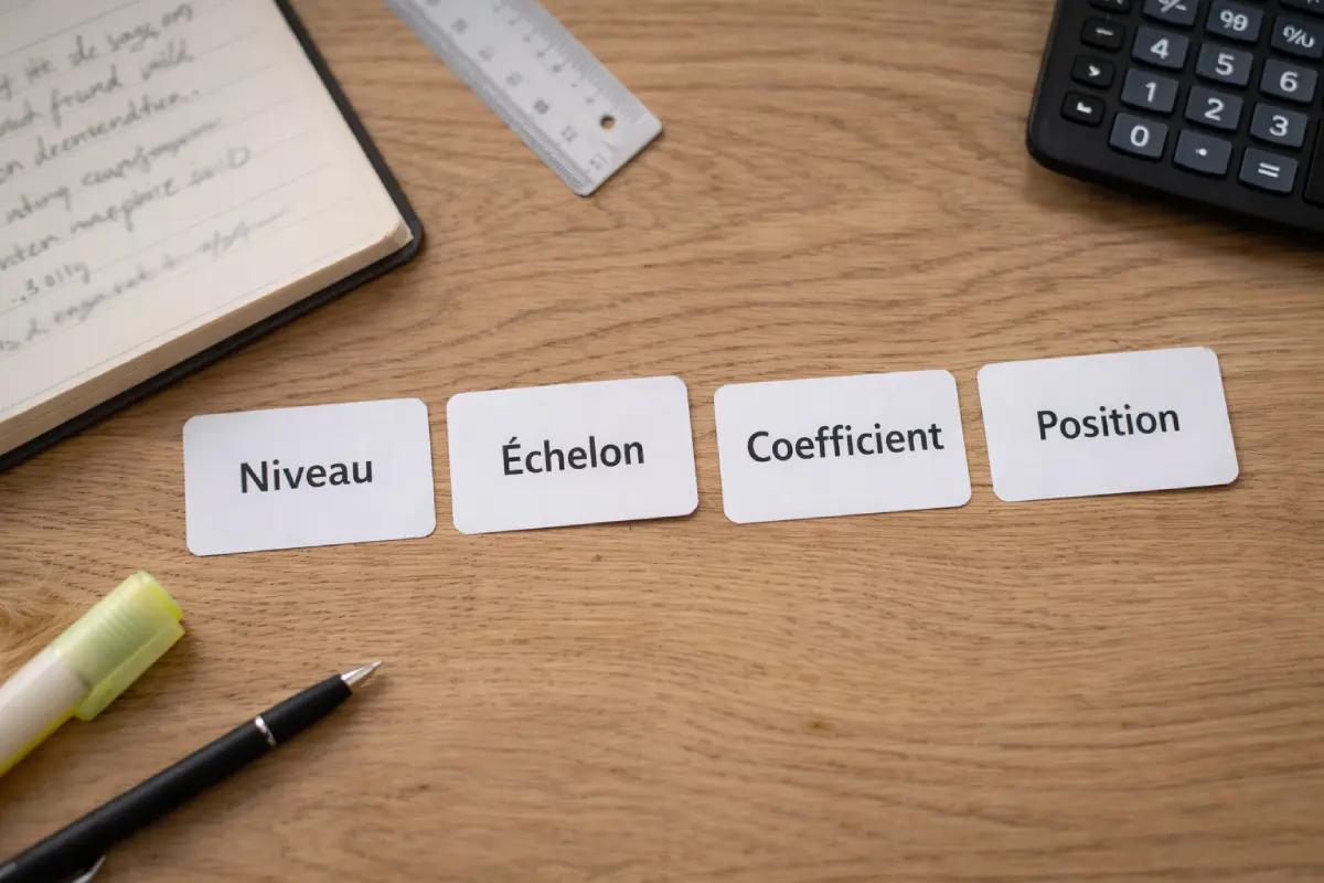 Les grilles pour situer un poste : niveau, échelon, coefficient, position, indice